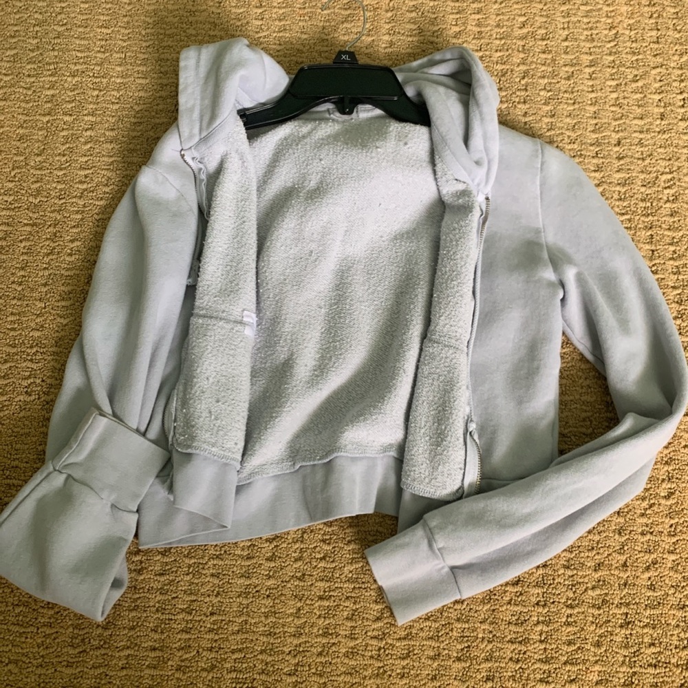 Brandy Melville rare crystal hoodie in light blue